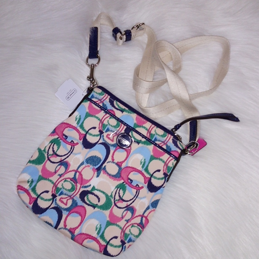 Last 1 NWT Authentic Multi Color Coach Crossbody